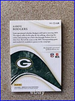 2020 MVP Aaron Rodgers ON-CARD AUTO! 07/10 Cleat Impressions (Panini Immaculate)
