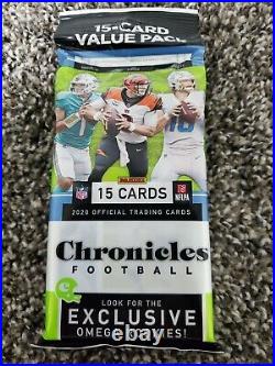 2020 Panini Chronicles Football NFL LOT OF 9 Cello Value Fat Packs BRAND NEW