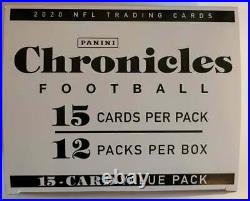 2020 Panini Chronicles Football NFL Trading Card Fat Pack Box of 12 Sealed Packs