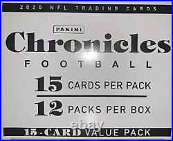 2020 Panini Chronicles NFL Football CELLO Fat Pack box