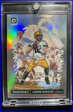 2020 Panini Donruss OPTIC Aaron Rodgers Downtown Silver Prizm SSP Case Hit! Mint