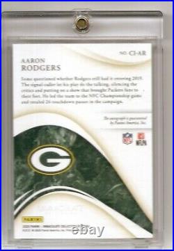 2020 Panini Immaculate Collection Aaron Rodgers Cleat Impressions Auto Card /10