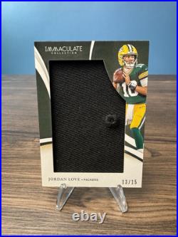 2020 Panini Immaculate Green Bay Packers Jordan Love ROOKIE PLAYER Patch #/15 RC