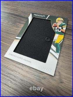 2020 Panini Immaculate Green Bay Packers Jordan Love ROOKIE PLAYER Patch #/15 RC