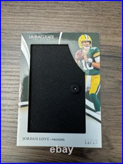 2020 Panini Immaculate Green Bay Packers Jordan Love ROOKIE PLAYER Patch #/15 RC