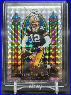 2020 Panini Mosaic Aaron Rodgers Stained Glass Prizm SSP Packers PSA 10