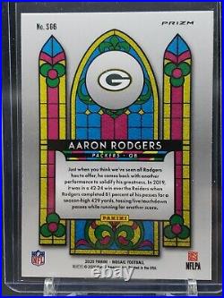 2020 Panini Mosaic Aaron Rodgers Stained Glass Prizm SSP Packers PSA 10