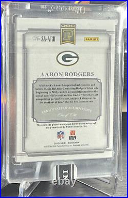 2020 Panini National Treasures BC Aaron Rodgers Player Shield Patch Auto 1/1 MVP
