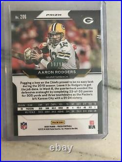 2020 Panini Prizm Gold Aaron Rodgers Gold Prizm Packers 10/10 Mint /10