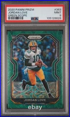 2020 Panini Prizm Rookie Jordan Love #363 Green Scope Prizm /75 (RC)