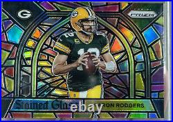 2020 Prizm Aaron Rodgers Stained Glass SSP Packers