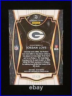 2020 Select Jordan Love TIE-DYE PREMIER LEVEL RC #/25 SSP ROOKIE CARD #147 GB