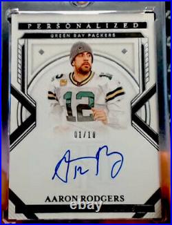 2020 national treasures HOF MVP Aaron Rodgers Personalized Auto1/10 1 Of A Kind