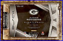 2021 BLACK AARON RODGERS ON CARD AUTO Gridiron Insignia SHADOWBOX! PACKERS! /10