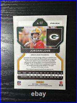 2021 Jordan Love Silver Prizm Holo Football Card #137 Auto Packers