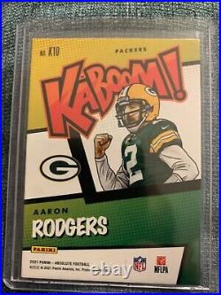 2021 Panini Absolute Aaron Rodgers Gold Kaboom #3/10 Color Match Mint SSP