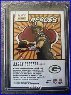 2021 Panini Prestige AARON RODGERS HEROES GOLD AUTO 4/4 Green Bay Packers