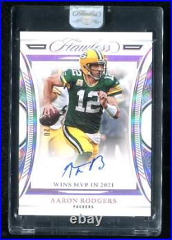 2022 Panini Flawless Achievments Autograph Aaron Rodgers /20 Green Bay Packers