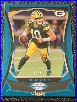2024 Certified JORDAN LOVE Teal SSP #10/20 JERSEY MATCH Green Bay Packers MVP