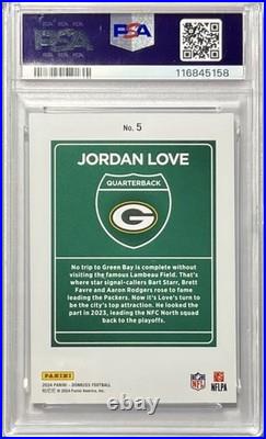 2024 Panini Donruss Downtown! Jordan Love #5 Green Bay Packers PSA 9