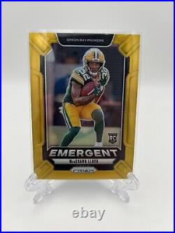 2024 Panini Prizm Marshawn Lloyd GOLD Emergent /10 RC Green Bay Packers
