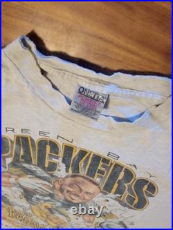 2XL Sterling Sharpe Xplosion Caricature Green Bay Packers VTG Single Stitch