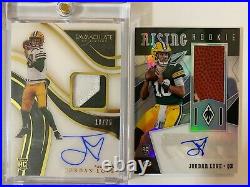 2 2020 Immaculate JORDAN LOVE Rookie 2 CLR RPA Patch Auto #/75 Ball Rising Lot