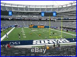 2 NY New York Giants vs Green Bay Packers Tickets 12/1/19 Lowers on aisle