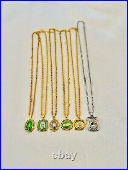 6 PCS Green Bay Packers Aaron Rodgers Championship Pendant Necklace, US SHIP