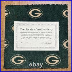 90s Green Bay Packers Lambeau Locker Room Carpet White/Favre Sweat AUTHENTICATED 90s Green Bay Packers Lambeau Locker Room Carpet White/Favre Sweat AUTHENTICATED
