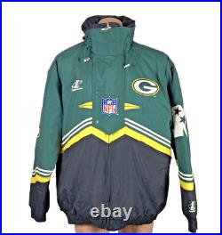90s Logo Athletic Pro Line Green Bay Packers Parka Jacket Large Packable Hood 90s Logo Athletic Pro Line Green Bay Packers Parka Jacket Large Packable Hood