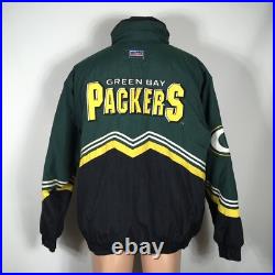 90s Logo Athletic Pro Line Green Bay Packers Parka Jacket Large Packable Hood 90s Logo Athletic Pro Line Green Bay Packers Parka Jacket Large Packable Hood