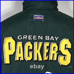 90s Logo Athletic Pro Line Green Bay Packers Parka Jacket Large Packable Hood 90s Logo Athletic Pro Line Green Bay Packers Parka Jacket Large Packable Hood