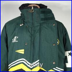 90s Logo Athletic Pro Line Green Bay Packers Parka Jacket Large Packable Hood 90s Logo Athletic Pro Line Green Bay Packers Parka Jacket Large Packable Hood