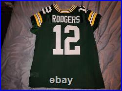 AARON RODGERS #12 PACKERS HOME NIKE ELITE AUTHENTIC FOOTBALL JERSEY sz 48