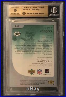 AARON RODGERS 2005 SP Authentic RC GOLD /25 GEM MINT BGS 9.5 Auto 10 (9.5+ Subs)