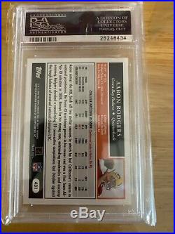 AARON RODGERS 2005 Topps PSA 10 GEM MINT Rookie Card RC #431 Packers