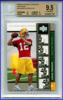 AARON RODGERS 2005 Upper Deck PLATINUM rare 1720 odds rookie BGS 9.5 10%charity