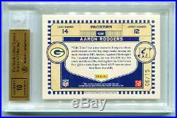 AARON RODGERS 2011 Timeless Treasures Auto Game Jersey Patch SP 6/15 BGS 9.5 10