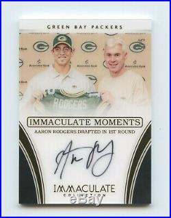 AARON RODGERS 2016 Immaculate Collection Immaculate Moments Autograph /5 Auto