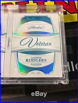 AARON RODGERS 2018 Flawless Packers NFL Shield Auto 1/1 Autograph Holy Grail