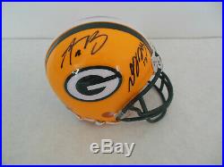 AARON RODGERS & DAVANTE ADAMS SIGNED GREEN BAY PACKERS MINI HELMET withCOA