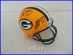 AARON RODGERS & DAVANTE ADAMS SIGNED GREEN BAY PACKERS MINI HELMET withCOA