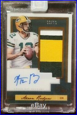 AARON RODGERS PANINI ONE PATCH AUTO 06/10! GREEN BAY PACKERS Stunning Card