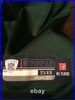 AJ Hawk #50 Green Bay Packers Reebok Players STITCHED NFL Green Jersey Size 58