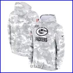 AUTHENTIC Nike Green Bay Packers 2024 Salute to Service Club Pullover Hoodie Med