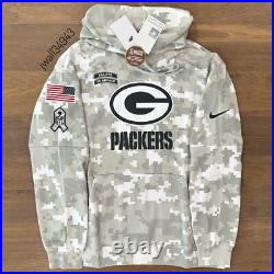 AUTHENTIC Nike Green Bay Packers 2024 Salute to Service Hoodie Mens NFL Sideline