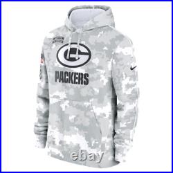 AUTHENTIC Nike Green Bay Packers 2024 Salute to Service Hoodie Mens NFL Sideline