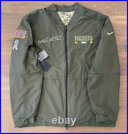 AUTHENTIC Nike Green Bay Packers Mens Salute to Service Reversible Bomber Jacket