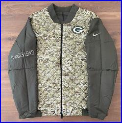 AUTHENTIC Nike Green Bay Packers Mens Salute to Service Reversible Bomber Jacket